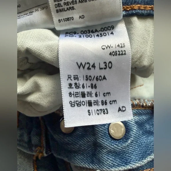 Levi’s 501 Curve High Rise straight Jeans in Lucid Dream Blue 24/30 - Picture 7 of 10